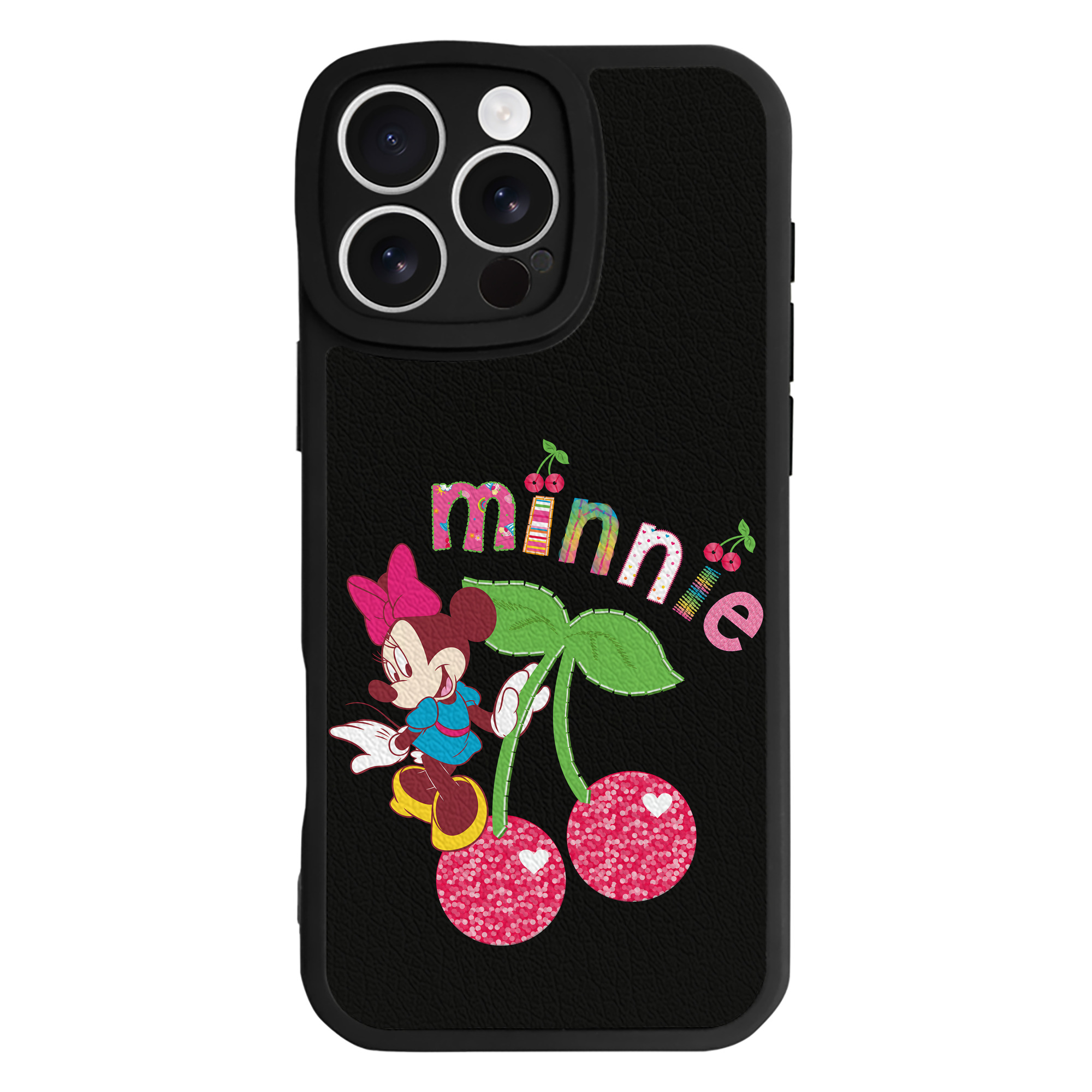 （画像用） ミッキーマウス Mickey Mouse 【iPhone 16シリーズ対応】シリコンスマホケース（レザー調） 材質：シリコン